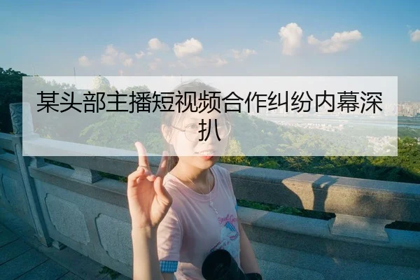 某头部主播短视频合作纠纷内幕深扒